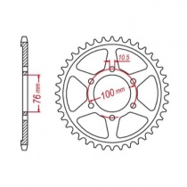 Звезда задняя MTX Parts 11-476-42