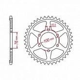 Звезда задняя MTX Parts 11-476-45