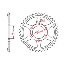 Звезда задняя MTX Parts 11-476-45