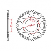 Звезда задняя MTX Parts 11-503-42