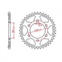 Звезда задняя MTX Parts 11-503-43