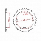 Звезда задняя MTX Parts 11-5TG-38