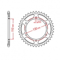Звезда задняя MTX Parts 11-876-46