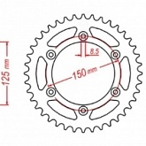 Звезда задняя MTX Parts 11-KM1-40