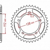 Звезда задняя MTX Parts 11-MAS-43