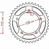 Звезда задняя MTX Parts 11-MGZ-43