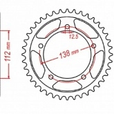 Звезда задняя MTX Parts 11-MW0-44