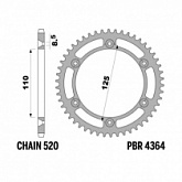 Звезда задняя PBR 4364.43.L