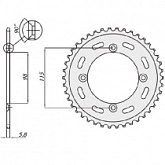 Звезда задняя Sunstar 1-1390-46