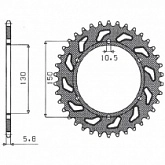 Звезда задняя Sunstar 1-3610-42