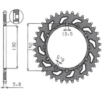 Звезда задняя Sunstar 1-3612-52