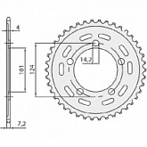 Звезда задняя Sunstar 1-4442-39