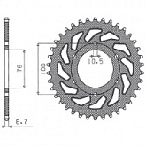Звезда задняя Sunstar 1-6223-42
