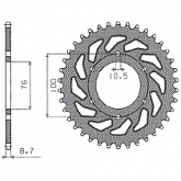 Звезда задняя Sunstar 1-6223-42