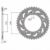 Звезда задняя Sunstar 1-8482-48