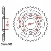 Звезда задняя CHT JTM279.40