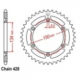 Звезда задняя CHT JTM459.52