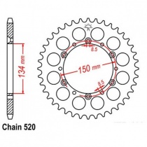 Звезда задняя CHT JTM467.47