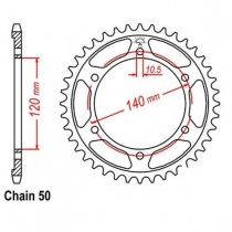 Звезда задняя CHT JTM499.39
