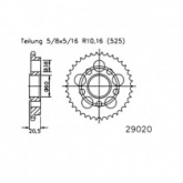 Звезда задняя Esjot 29020.36