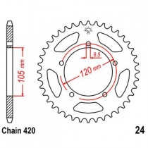 Звезда задняя Esjot 50-13016.51