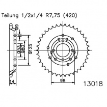 Звезда задняя Esjot 50-13018.48