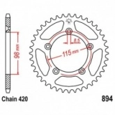 Звезда задняя Esjot 50-13025.48