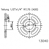 Звезда задняя Esjot 50-13040-37