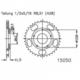 Звезда задняя Esjot 50-15050-55