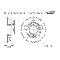 Звезда задняя Esjot 50-29020-39