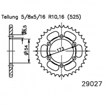 Звезда задняя Esjot 50-29027-43