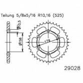 Звезда задняя Esjot 50-29028-45
