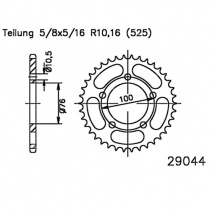 Звезда задняя Esjot 50-29044.39