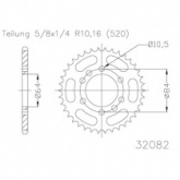 Звезда задняя Esjot 50-32082.38