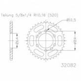 Звезда задняя Esjot 50-32082.38