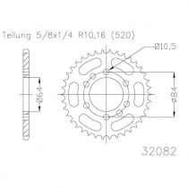 Звезда задняя Esjot 50-32082.38