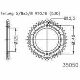 Звезда задняя Esjot 50-35050-40