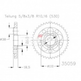 Звезда задняя Esjot 50-35059.40