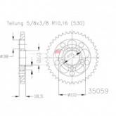 Звезда задняя Esjot 50-35059.42