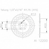 Звезда задняя Esjot 51-12200.38 Silver