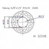 Звезда задняя Esjot 51-32208-41