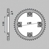 Звезда задняя Grosskopf ALU4306.53 Black