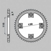 Звезда задняя Grosskopf ALU4306.54 Black