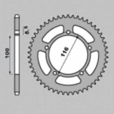 Звезда задняя Grosskopf ALU464.51 Silver