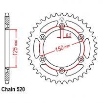 Звезда задняя JT JTA897.49 Blue