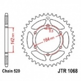Звезда задняя JT JTR1068.46