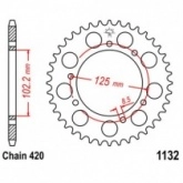 Звезда задняя JT JTR1132.48