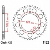 Звезда задняя JT JTR1132.53
