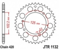 Звезда задняя JT JTR1132.59