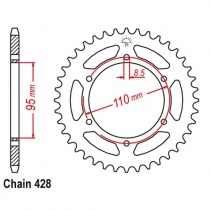 Звезда задняя JT JTR1163.45